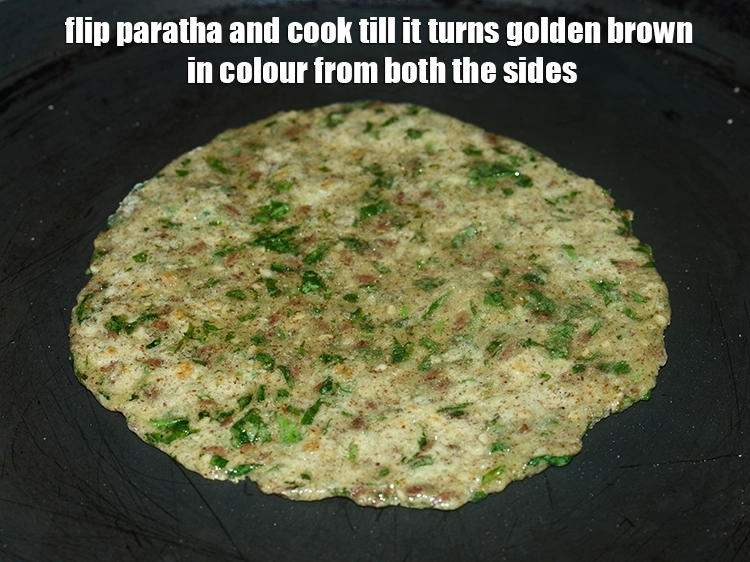 Step 19 – <p>Flip the paratha and cook till it turns golden brown in colour from both the …