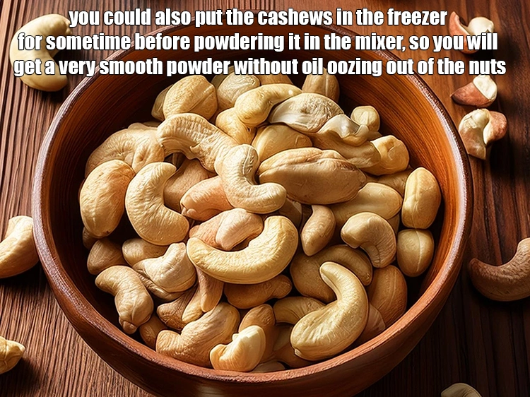 Step 19 – <p><span style="background-color:rgb(255,255,255);color:rgb(0,0,0);">You could also put the </span><a href="https://www.tarladalal.com/glossary-cashew-nuts-kaju-840i#ing_3240"><u>broken cashew nut (kaju)</u></a><span style="background-color:rgb(255,255,255);color:rgb(0,0,0);"> in the freezer …