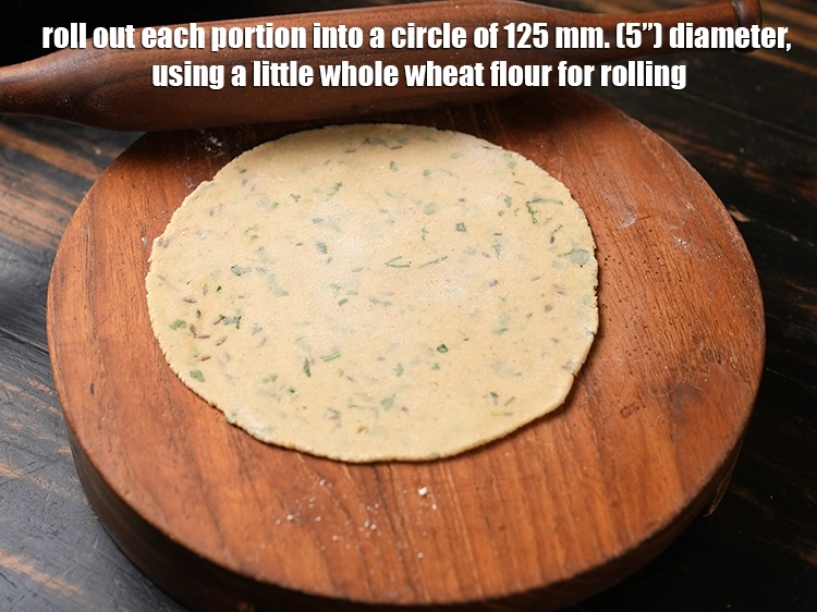 Step 16 – <p>Roll out each portion into a circle of 125 mm. (5”) diameter, using a little …