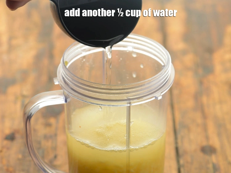 Step 17 – <p>Add another ½ cup of <strong>water</strong> so that blending becomes easier and you get the …