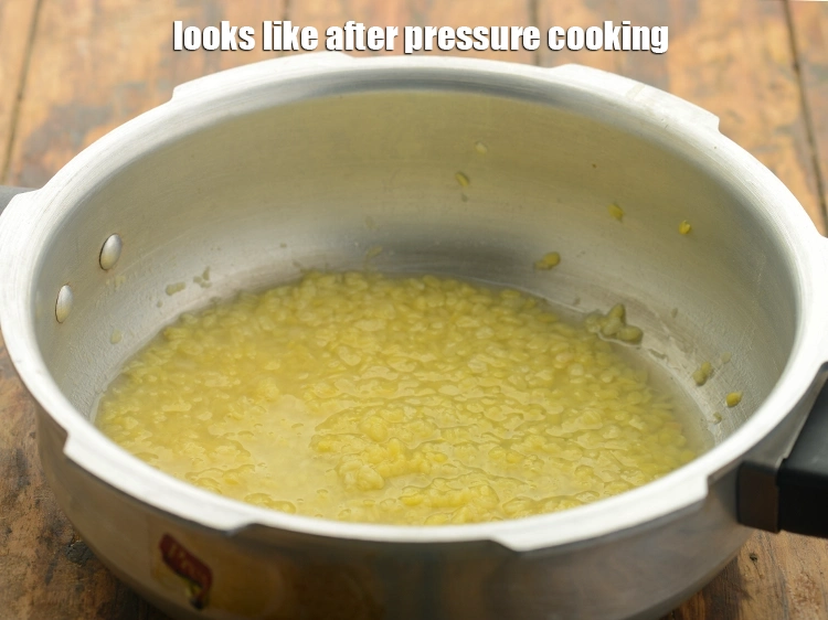 Step 15 – <p>This is how the mixture for <strong>moong daal ka paani recipe for babies</strong> looks like …