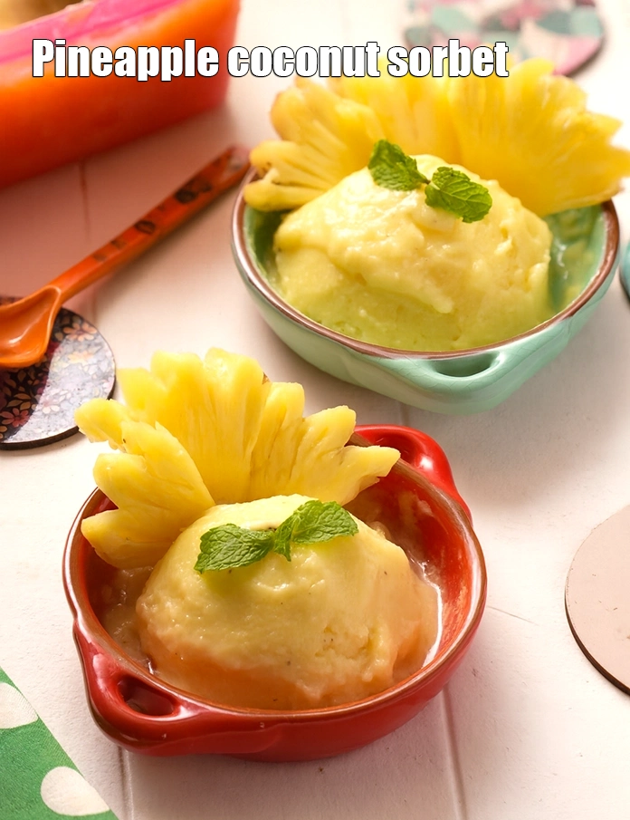 Step 13 – <p><span style="background-color:rgb(255,255,255);color:rgb(0,0,0);">Serve </span><strong>Indian Pina Colada Sorbet | Pineapple Coconut Sorbet | Non alcoholic frozen Pina …