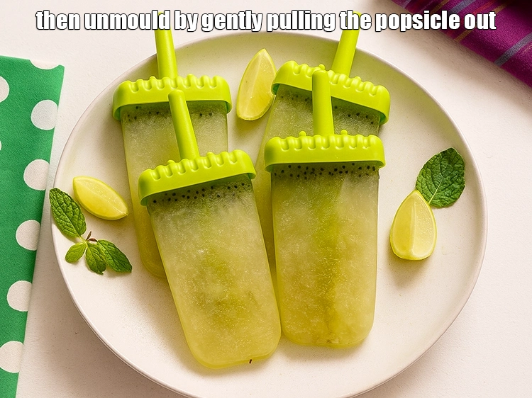 Step 12 – <p><span style="background-color:rgb(255,255,255);color:rgb(0,0,0);">Just before serving, allow the moulds to remain outside the freezer for 5 minutes …