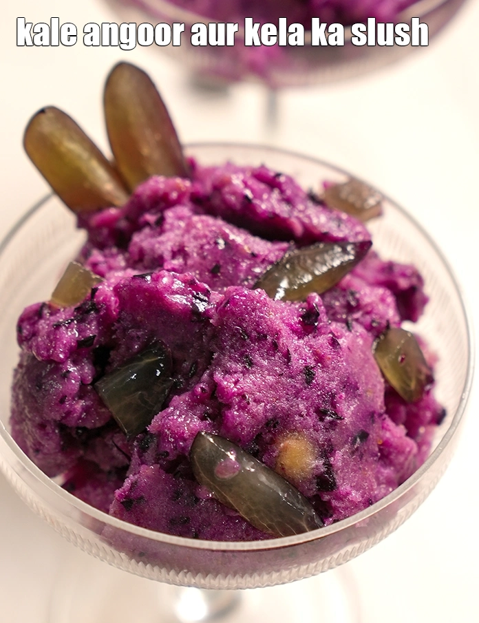 Step 17 – <p><span style="background-color:rgb(255,255,255);color:rgb(0,0,0);">Serve <strong>black grape and banana slush recipe | kale angoor aur kela ka slush …