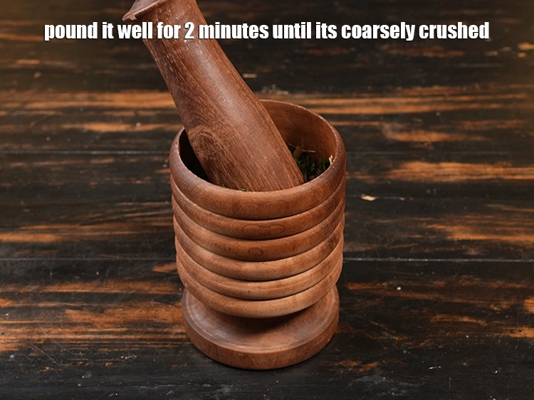 Step 6 – <p>Pound it well for 2 minutes until its coarsely crushed. Muddling the ingredients in the …