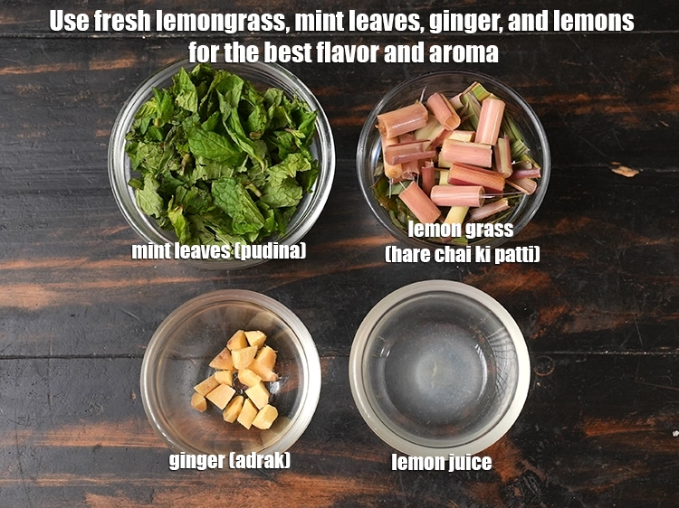 Step 15 – <p>Use <strong>fresh lemongrass, mint leaves, ginger, and lemons</strong> for the best flavor and aroma. Fresh …