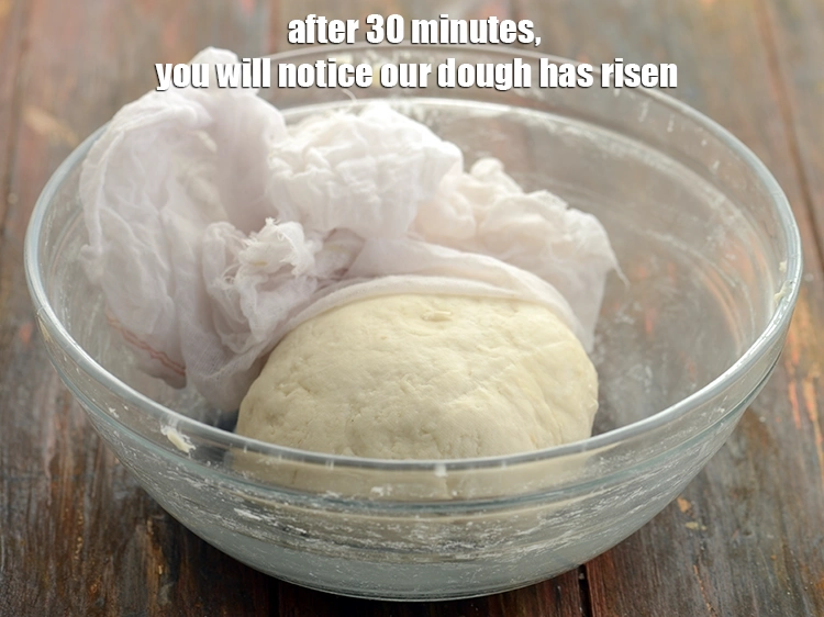 Step 16 – <p>After 30 minutes, you will notice our dough has risen.</p>