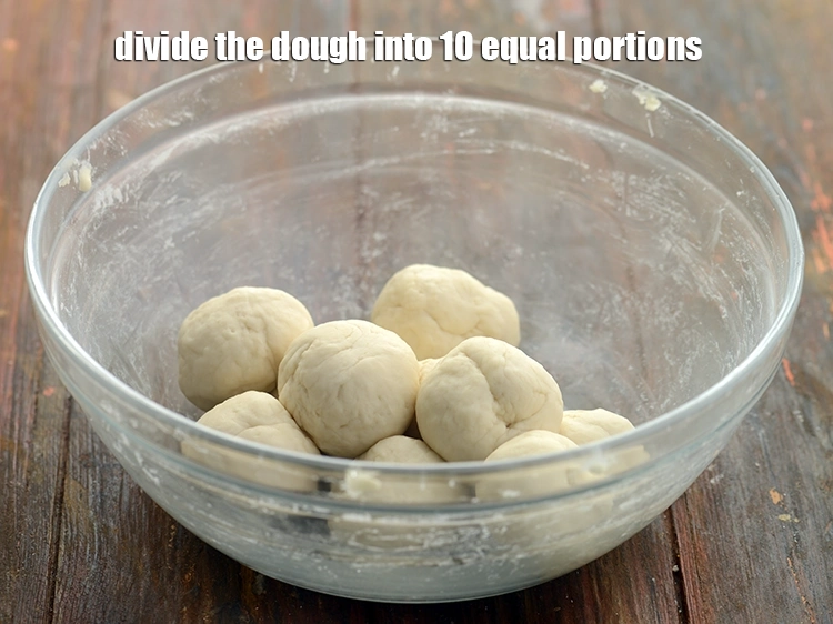 Step 18 – <p>Divide the dough into 10 equal portions.</p>