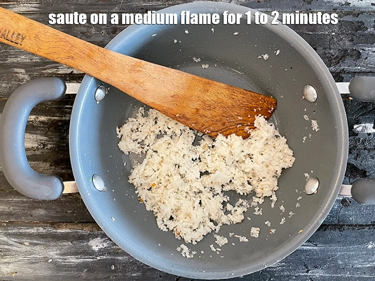 Step 12 – <p>Saute on a medium flame for 1 to 2 minutes.&nbsp;</p>