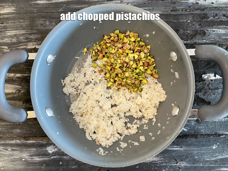 Step 13 – <html><head></head><body><p>Add&nbsp;1/3 cup&nbsp;<a href="glossary-chopped-pistachios-893i">chopped pistachios</a>.</p></body></html>