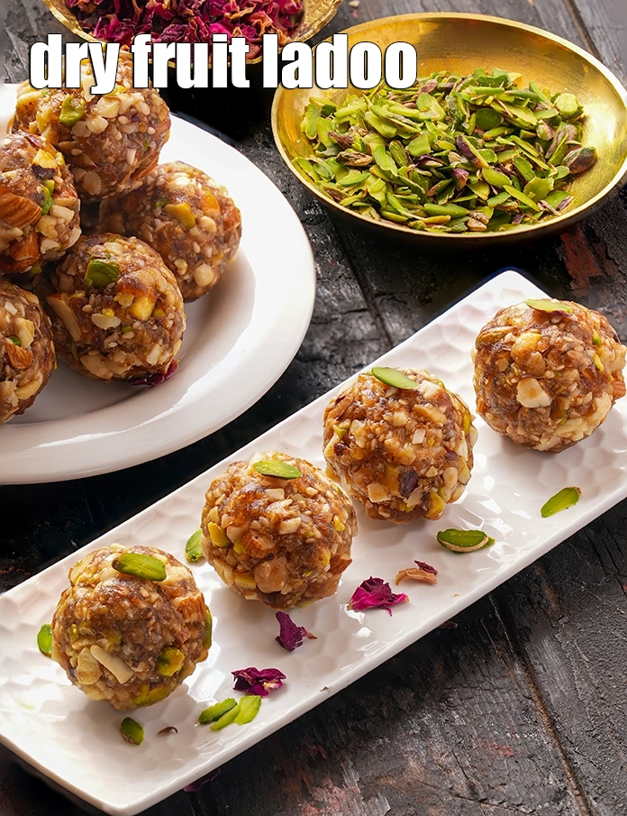 Step 45 – <p>Grease your hands with <strong>ghee.</strong> You can make <strong>dry fruit ladoo balls.</strong></p>