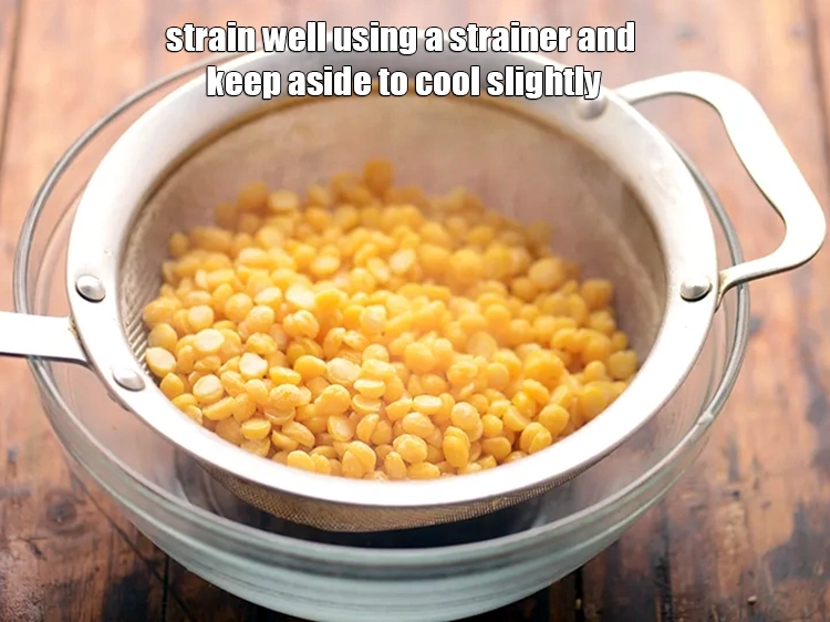 Step 52 – <p>Remember to drain the <strong>chana dal</strong> well, else the stuffing might have moisture and this …