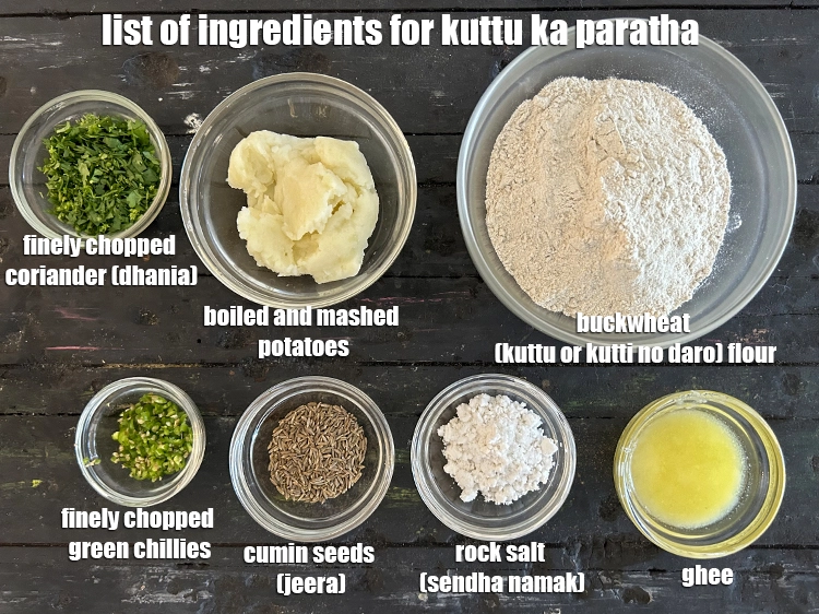 Step 2 – <p><strong>what is kuttu ka paratha made &nbsp;of ? </strong><u>See below image of list of ingredients …