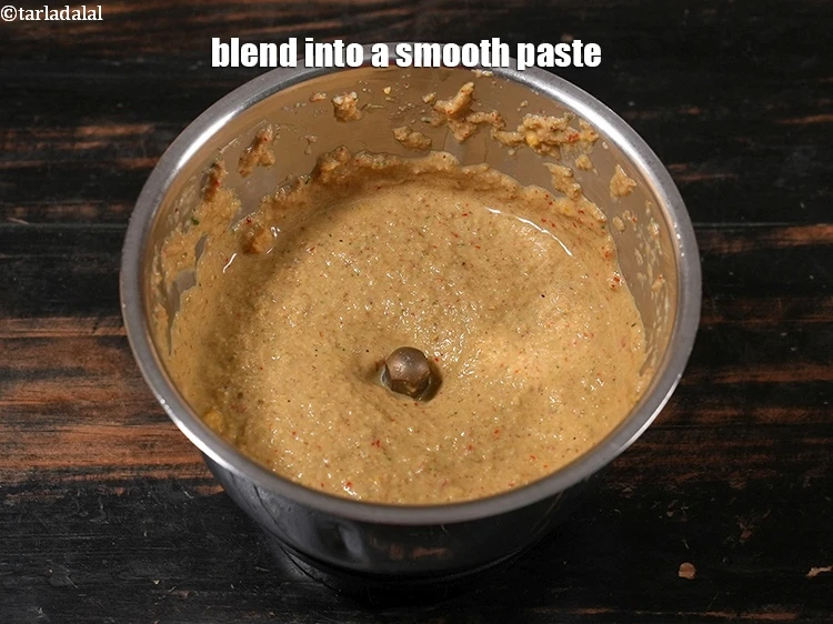 Step 15 – <p>Blend in a mixer jar till you get a <strong>smooth paste</strong>. Keep aside.</p>