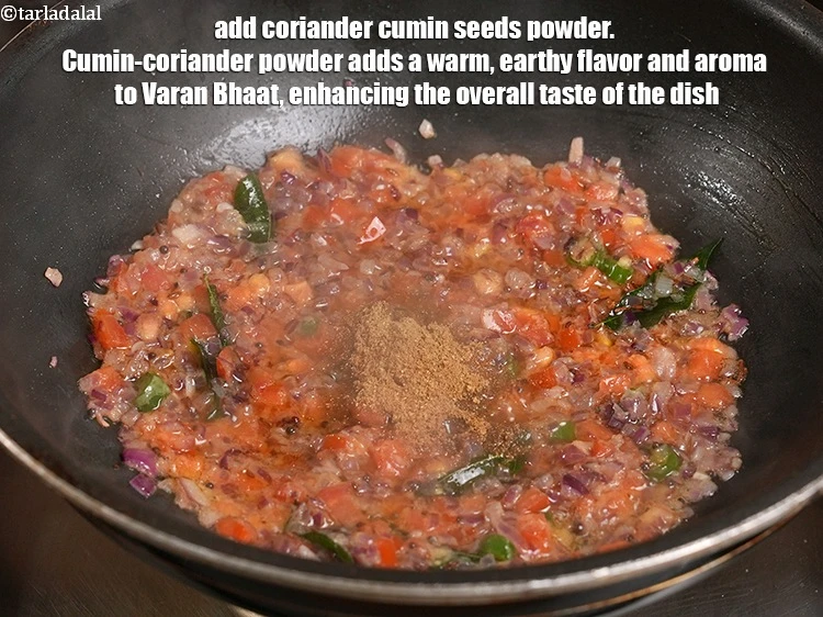 Step 27 – <p>Add 1 tsp <a href="https://www.tarladalal.com/glossary-coriander-cumin-seeds-powder-dhania-jeera-powder-375i">coriander-cumin seeds (dhania-jeera) powder</a>. Cumin-coriander powder adds a warm, earthy flavor …