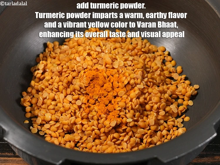 Step 10 – <p>Add ½ tsp <a href="https://www.tarladalal.com/glossary-turmeric-powder-haldi-645i">turmeric powder (haldi)</a>. Turmeric powder imparts a warm, earthy flavor and …