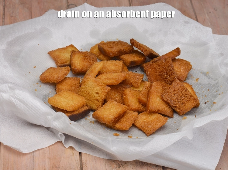 Step 5 – <p>Drain on an absorbent paper</p>
