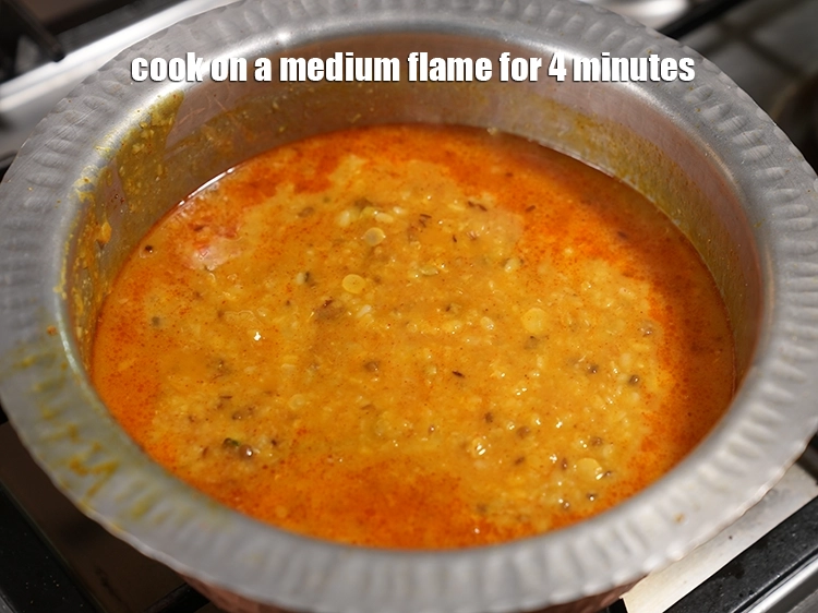 Step 34 – <p>Cook on a medium flame for 4 minutes, while stirring occasionally.</p>