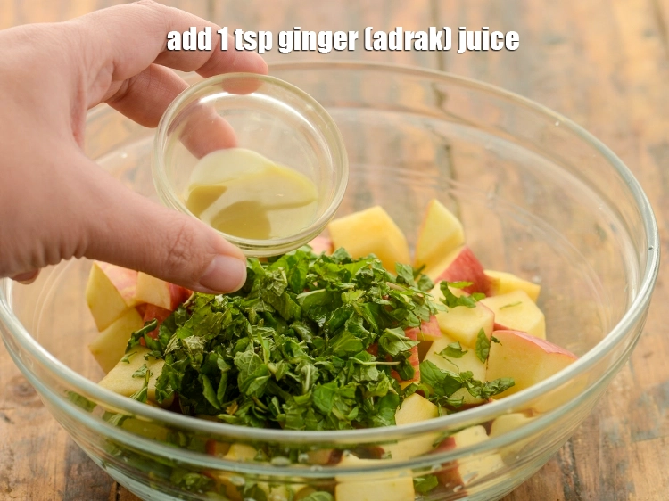 Step 22 – <p>Add <span style="background-color:rgb(255,255,255);color:rgb(0,0,0);">1 tsp </span><a href="https://www.tarladalal.com/glossary-ginger-adrak-453i#ing_2320"><u>ginger (adrak) juice </u></a><span style="background-color:rgb(255,255,255);color:rgb(0,0,0);">, refer handy tip.</span></p>