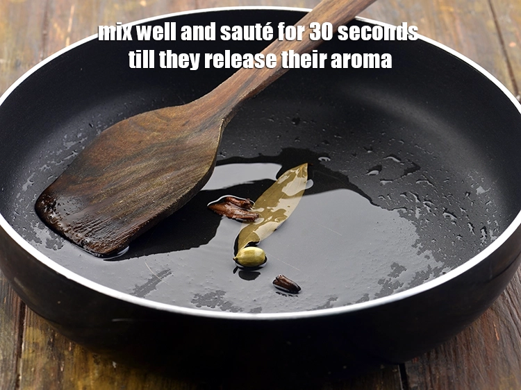 Step 14 – <p>Mix well and <strong>sauté</strong> for 30 seconds till they release their aroma.</p>