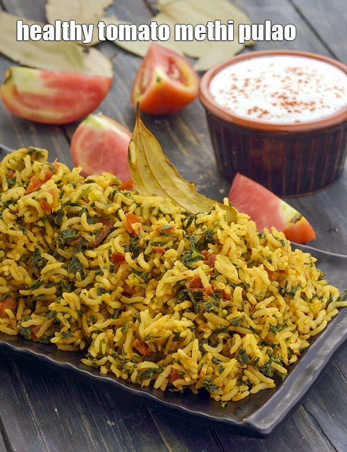 Step 44 – <p>Serve&nbsp;<strong>tomato methi rice recipe</strong><span style="background-color:rgb(255,255,255);color:rgb(0,0,0);"> | </span><strong>healthy tomato methi pulao</strong><span style="background-color:rgb(255,255,255);color:rgb(0,0,0);"> | </span><strong>Indian tomato methi …