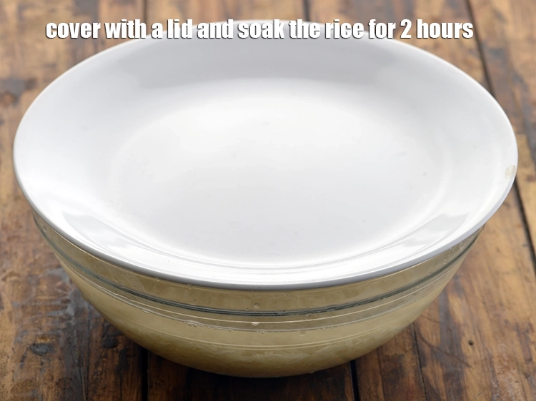 Step 3 – <p>Cover with a lid and keep aside to soak for 2 hours. Soaking helps in …