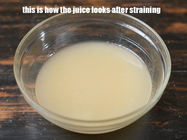 Step 28 – <p>This is how the <span style="background-color:rgb(255,255,255);color:rgb(0,0,0);"><strong>strained liquid</strong></span> <strong>juice</strong> looks after straining.</p>