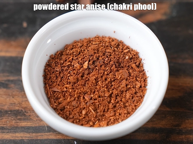 Step 27 – <p><span style="background-color:rgb(255,255,255);color:rgb(0,0,0);">1/2 tsp </span><a href="https://www.tarladalal.com/glossary-star-anise-chakri-phool-623i#ing_3365"><u>powdered star anise (chakri phool)</u></a><u> Keep aside.</u></p>