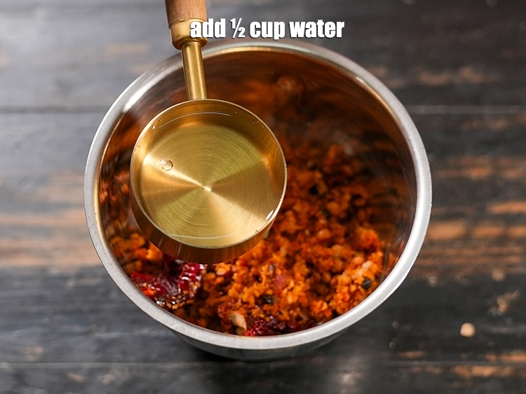 Step 28 – <p><span style="background-color:rgb(255,255,255);color:rgb(0,0,0);">Add ½ cup <strong>water</strong>.&nbsp;</span></p>
