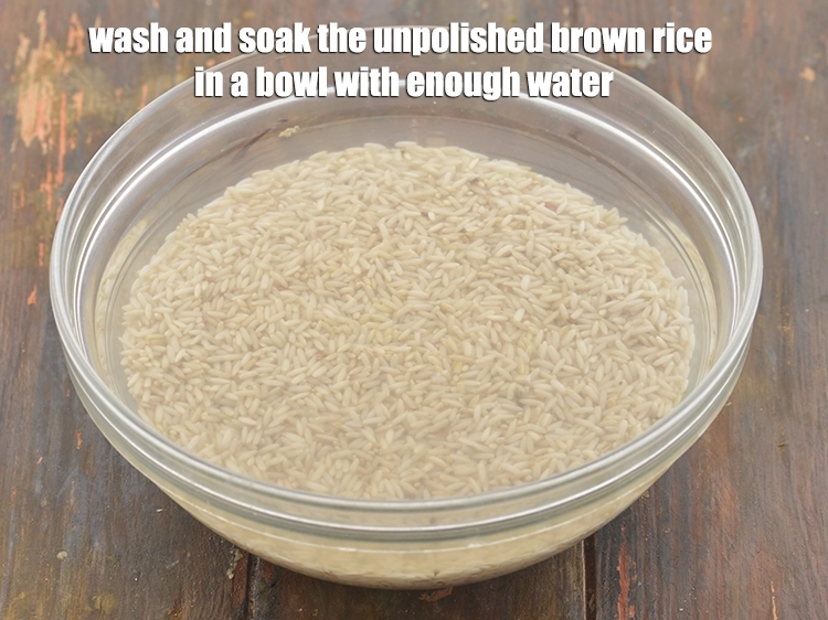 Step 3 – <p><strong>For the batter of brown rice dosa recipe | crispy brown rice dosa heathy breakfast …