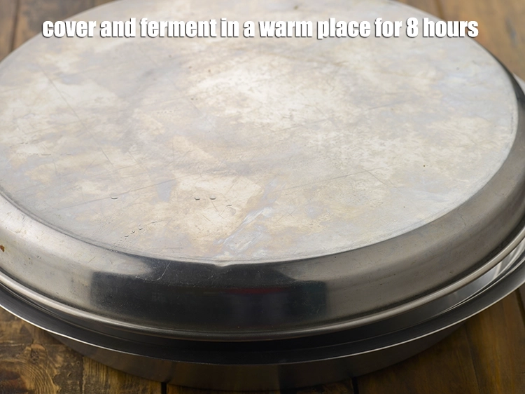 Step 16 – <p><span style="background-color:rgb(255,255,255);color:rgb(0,0,0);">Cover with a lid and allow to ferment in a warm place for 8 …