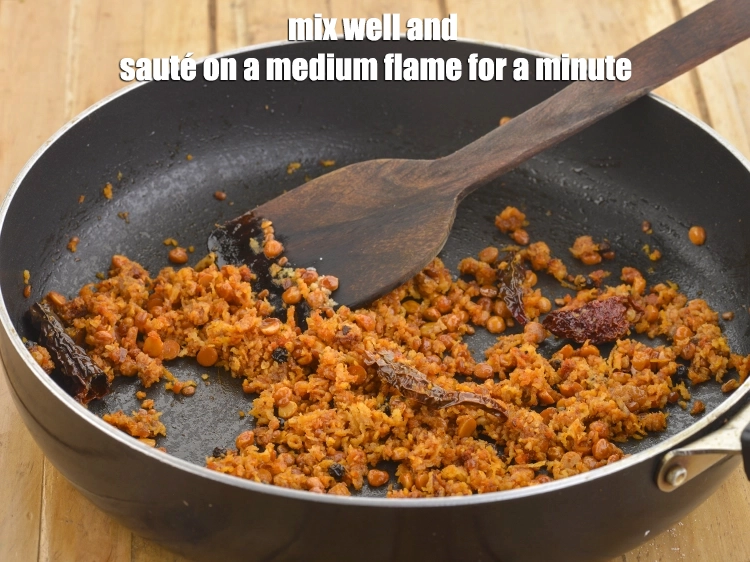 Step 27 – <p><span style="background-color:rgb(255,255,255);color:rgb(0,0,0);">Mix well and sauté on a medium flame for a minute. Keep aside.</span></p>