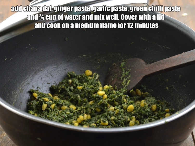 Step 6 – <p>Add the <a href="https://www.tarladalal.com/glossary-chana-dal-split-Bengal-gram-285i"><u>chana dal (split Bengal gram)</u></a>, <span style="background-color:rgb(255,255,255);color:rgb(0,0,0);">1/2 tsp </span><a href="https://www.tarladalal.com/glossary-ginger-adrak-453i#ing_2753"><u>ginger (adrak) paste</u></a>, …