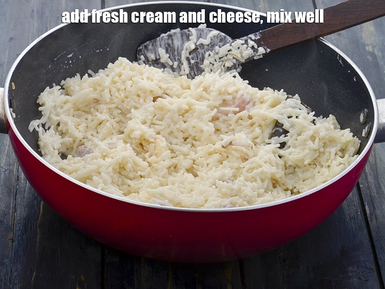 Step 8 – <p><span style="background-color:rgb(255,255,255);color:rgb(0,0,0);">Add the 1/2 cup </span><a href="https://www.tarladalal.com/glossary-fresh-cream-1877i"><u>fresh cream</u></a><span style="background-color:rgb(255,255,255);color:rgb(0,0,0);"> and 1/4 cup </span><a href="https://www.tarladalal.com/glossary-processed-cheese-315i#ing_3090"><u>grated processed …