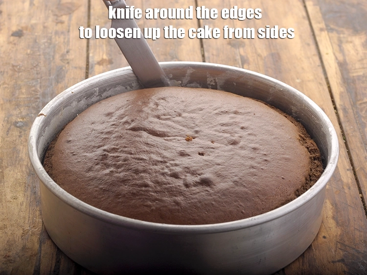 Step 26 – <p>Then run a knife around the edges to loosen up the cake from sides. The …