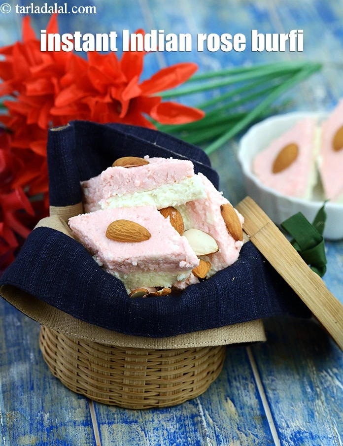 Step 23 – <p>Serve&nbsp;<strong>rose barfi | instant Indian rose burfi | eggless rose barfi | 5 minute rose …