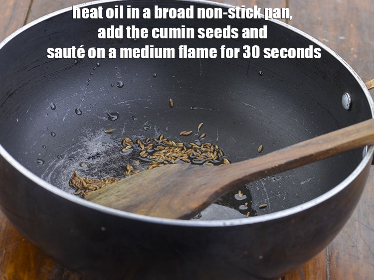 Step 2 – <p><span style="background-color:rgb(255,255,255);color:rgb(0,0,0);">Heat the 1 tsp </span><a href="https://www.tarladalal.com/glossary-oil-671i"><u>oil</u></a><span style="background-color:rgb(255,255,255);color:rgb(0,0,0);"> in a broad non-stick pan, add the …