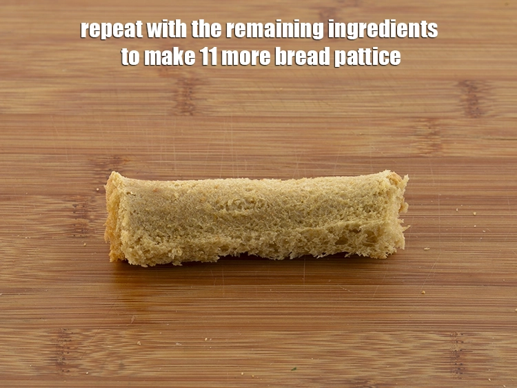 Step 29 – <p>Repeat with the remaining ingredients to make 11 more <strong>bread pattice</strong>.</p>