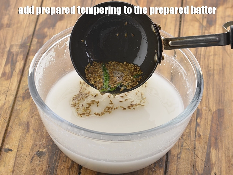 Step 14 – <p>Add the prepared tempering to the prepared batter.</p>