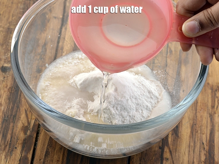Step 6 – <p>Add 1 cup of <strong>water</strong> to the bowl.</p>