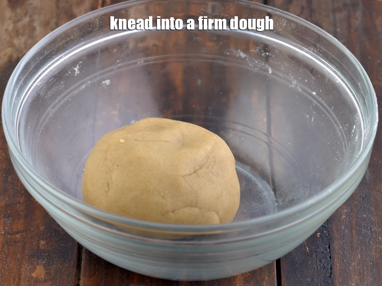 Step 10 – <p><span style="background-color:rgb(255,255,255);color:rgb(0,0,0);"><strong>Knead into a firm dough</strong>. If the dough is soft then the </span><strong>shakarparas</strong><span style="background-color:rgb(255,255,255);color:rgb(0,0,0);"> …