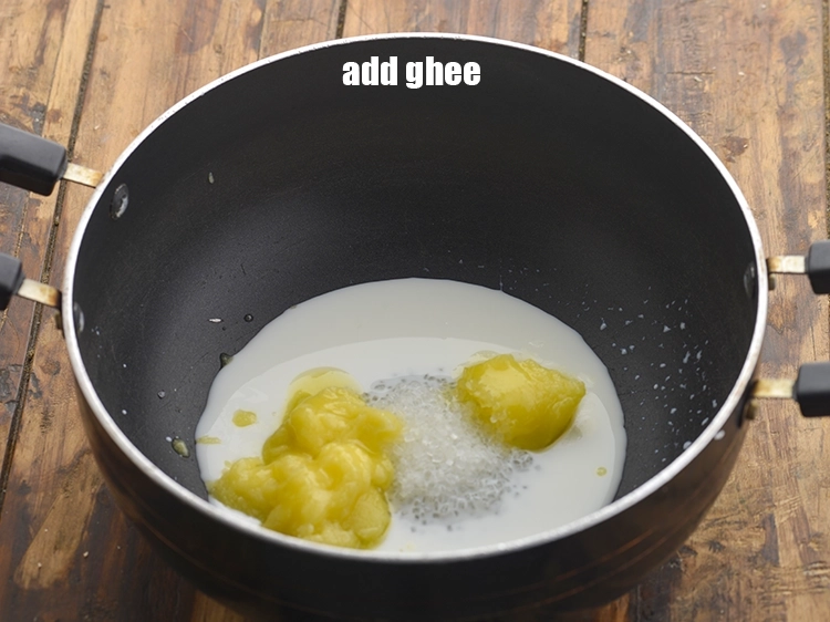 Step 3 – <p><span style="background-color:rgb(255,255,255);color:rgb(0,0,0);">Add the 1 tbsp </span><a href="https://www.tarladalal.com/glossary-ghee-245i"><u>ghee</u></a><span style="background-color:rgb(255,255,255);color:rgb(0,0,0);">. If the quantity of ghee is less …