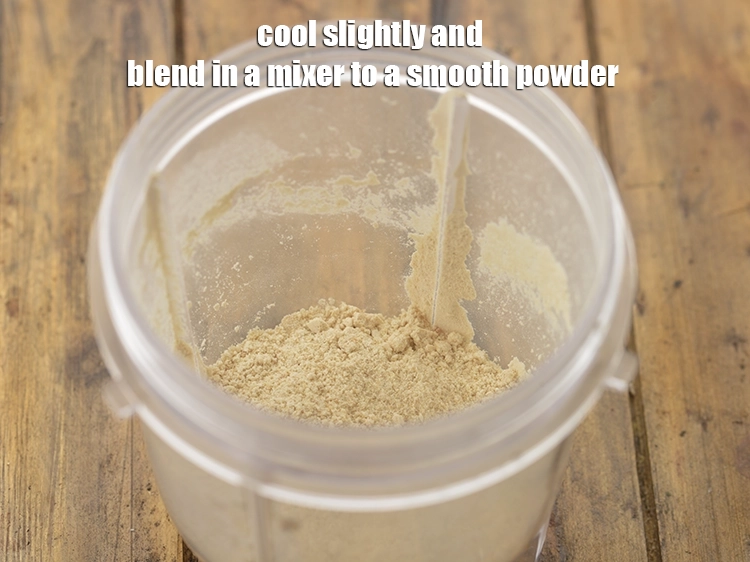 Step 8 – <p><span style="background-color:rgb(255,255,255);color:rgb(0,0,0);">Cool slightly and blend in a mixer to a smooth powder.</span></p>