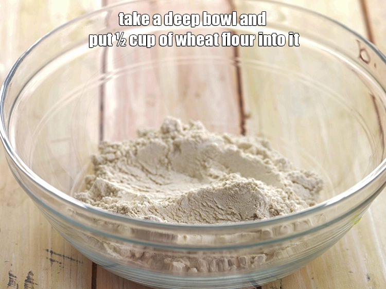 Step 11 – <p>Take a deep bowl and put ½ cup of <span style="background-color:rgb(255,255,255);color:rgb(0,0,0);">1/2 cup </span><a href="https://www.tarladalal.com/glossary-whole-wheat-flour-gehun-ka-atta-gehun-ka-aata-429i"><u>whole wheat …