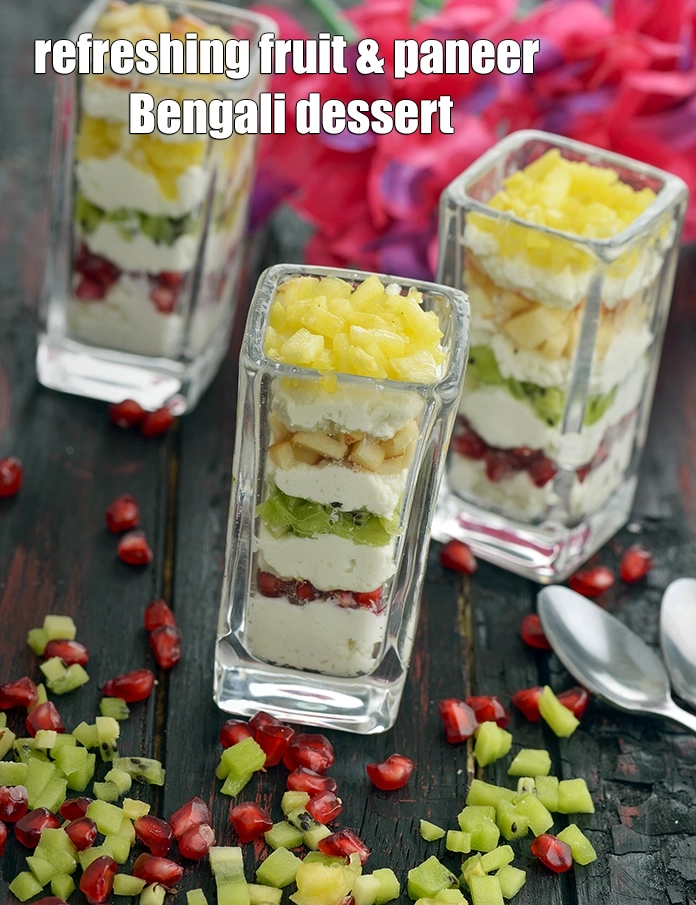 Step 6 – <p><span style="background-color:rgb(255,255,255);color:rgb(0,0,0);">Refrigerate for 1 hour and serve </span><strong>Layered Fruit Sandesh recipe | refreshing Fruit &amp; …