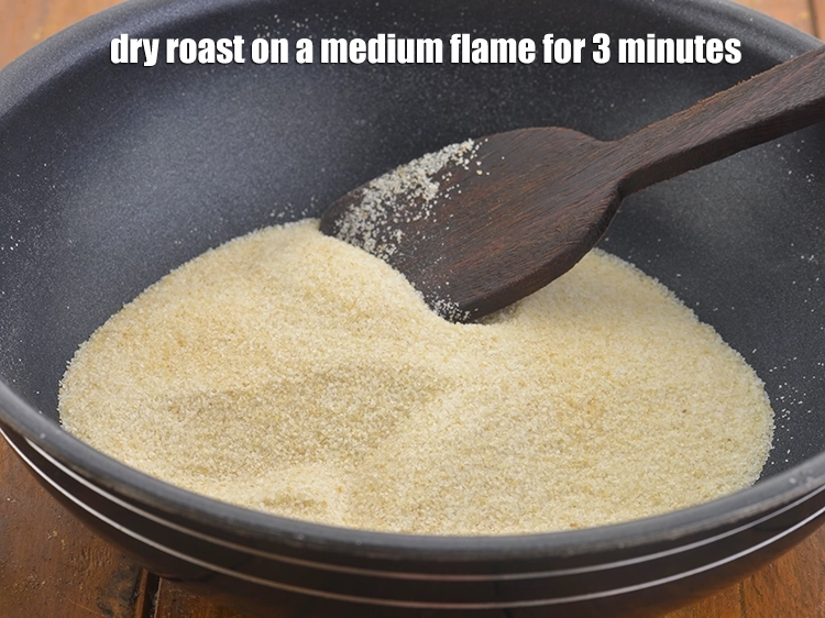 Step 9 – <p><span style="background-color:rgb(255,255,255);color:rgb(0,0,0);"><strong>Dry roast</strong> on a medium flame for 3 minutes., while stirring occasionally. Switch off …
