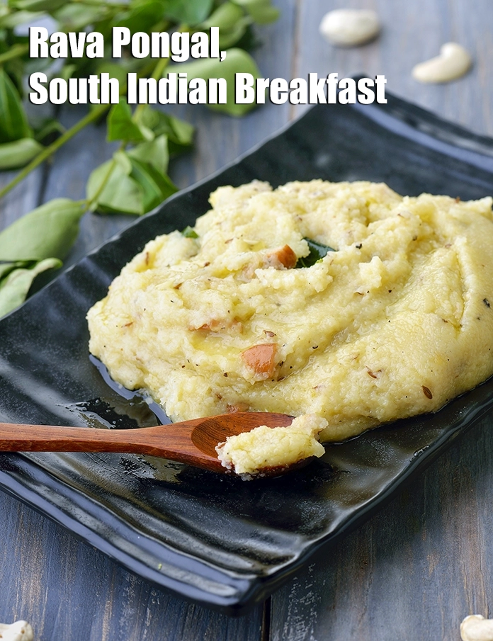 Step 18 – <p><span style="background-color:rgb(255,255,255);color:rgb(0,0,0);">Serve <strong>Rava Pongal, South Indian Breakfast Recipe </strong>immediately.</span></p>