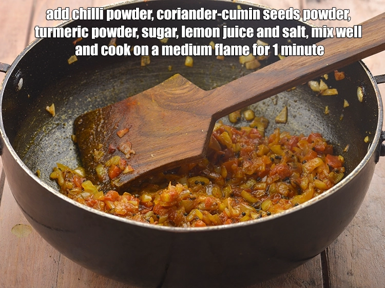 Step 13 – <p><span style="background-color:rgb(255,255,255);color:rgb(0,0,0);">Add the 1/2 tsp </span><a href="https://www.tarladalal.com/glossary-chilli-powder-red-chilli-powder-339i"><u>chilli powder</u></a><span style="background-color:rgb(255,255,255);color:rgb(0,0,0);">, 1/2 tsp </span><a href="https://www.tarladalal.com/glossary-coriander-cumin-seeds-powder-dhania-jeera-powder-375i"><u>coriander-cumin seeds (dhania-jeera) …