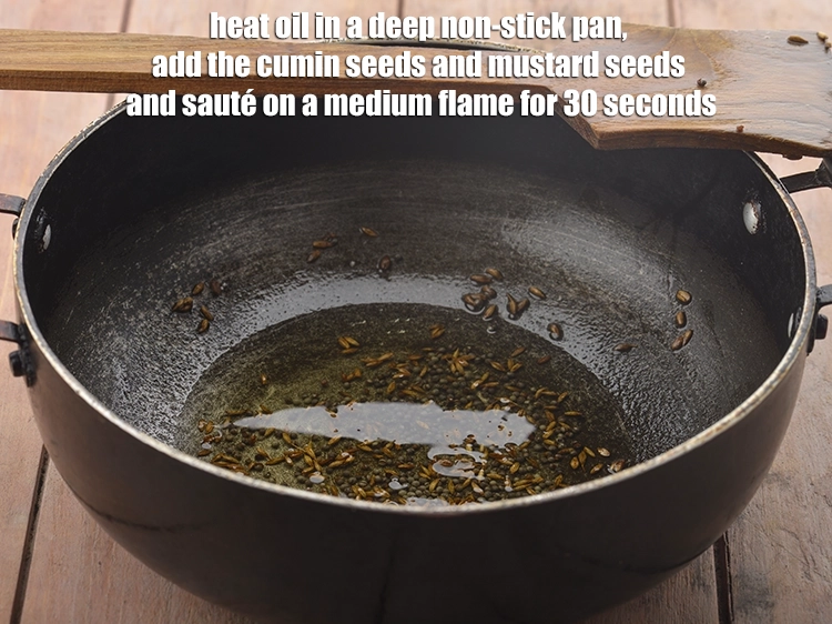 Step 10 – <p><span style="background-color:rgb(255,255,255);color:rgb(0,0,0);">Heat the 1 1/2 tbsp </span><a href="https://www.tarladalal.com/glossary-oil-671i"><u>oil</u></a><span style="background-color:rgb(255,255,255);color:rgb(0,0,0);"> in a deep non-stick pan, add …