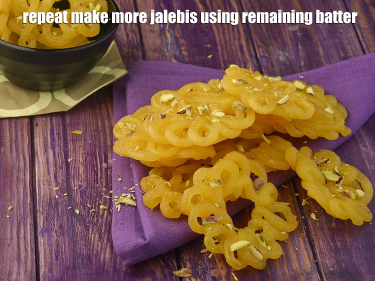 Step 15 – <p>Repeat make more <span style="background-color:rgb(255,255,255);color:rgb(0,0,0);"><strong>Imarti</strong></span> using remaining batter.</p>